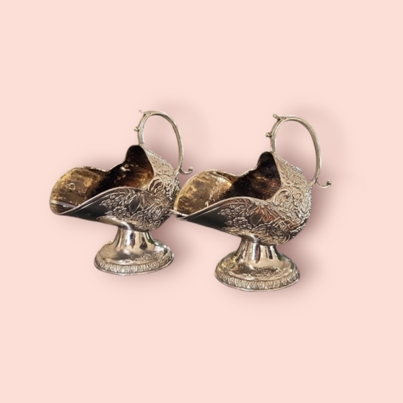 Other - vintage silver scoop and bowl